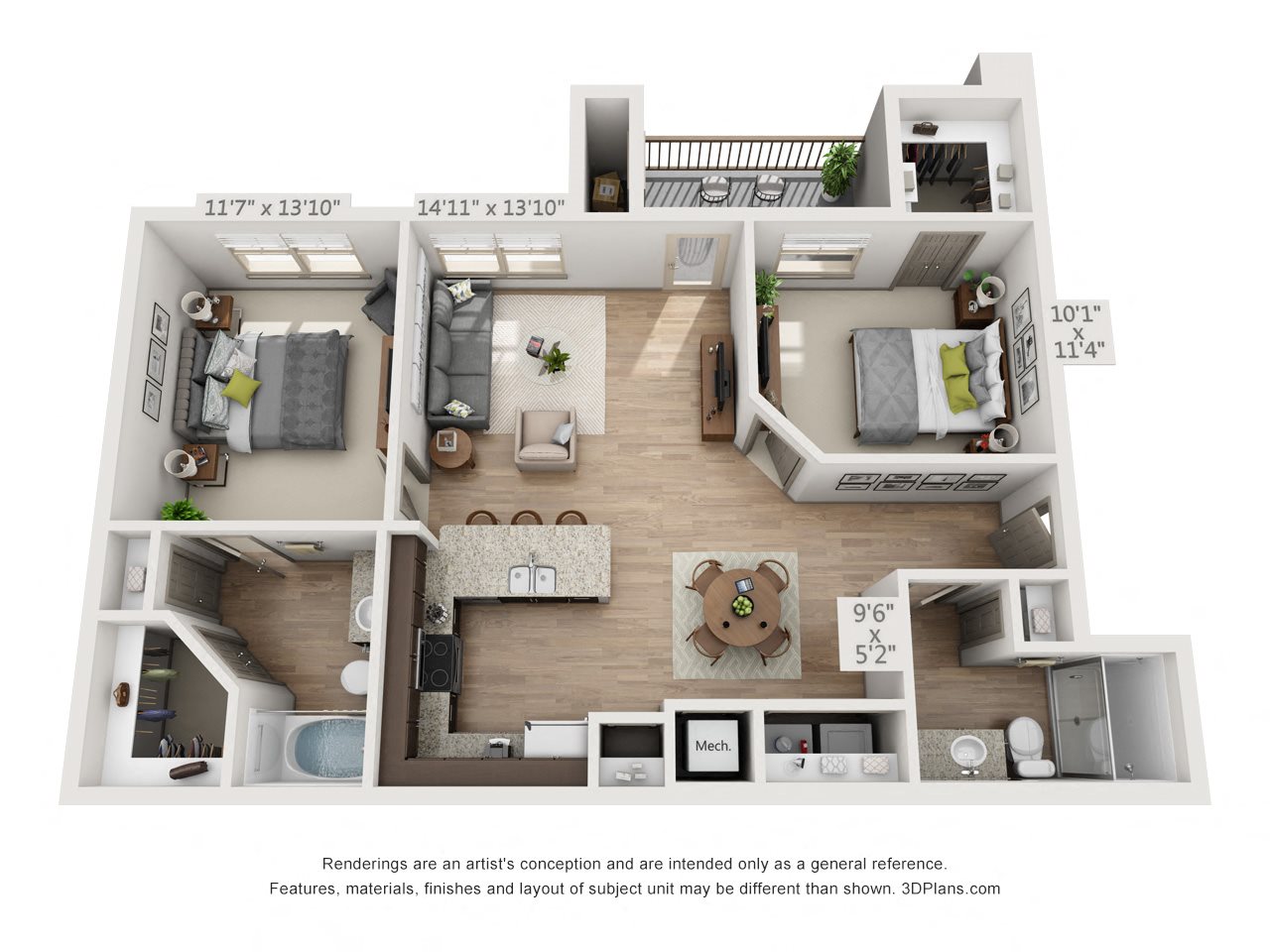 Floor Plans of The Legacy at Lake Charles in Lake Charles, LA